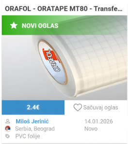 MT80 transfer folija