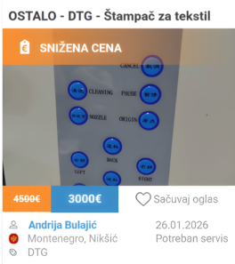 DTG stampac