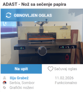 Nož za sečenje papira