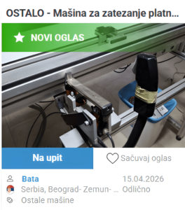 Mašina za zatezanje platna