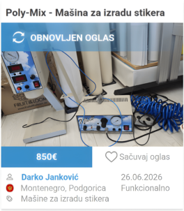 Poly-Mix masina za stikere